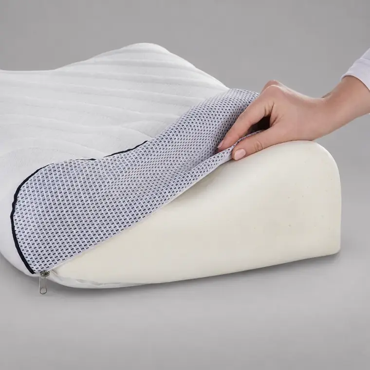 Almohada Dream Fit Cervical con la funda abierta